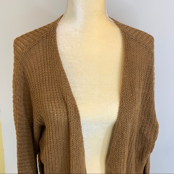 SHEIN Oversize Knit Cardigan Camel Small - Picture 3 of 5